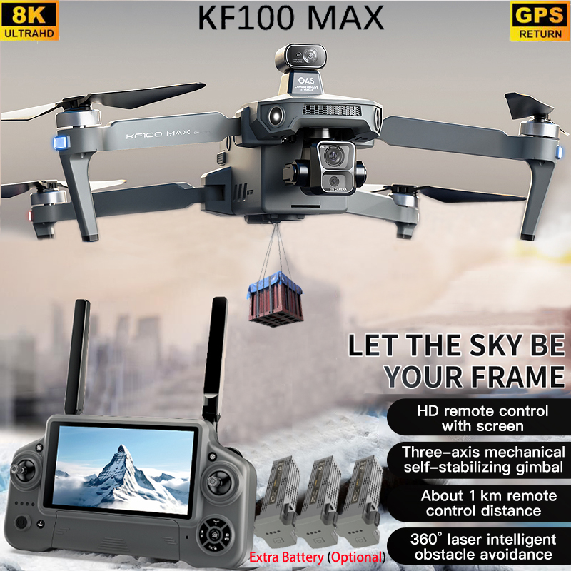 Dron GPS KF100 MAX Kamera 4K 3 – Drone Controller Screen recenzja i cena